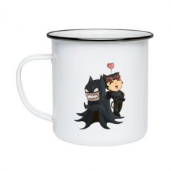 Кружка эмалированная Catwoman and Angry Batman - PrintSalon