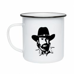 Кружка эмалированная Чак Норис