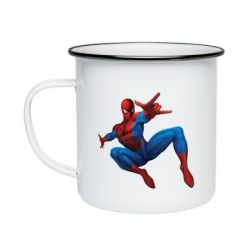 Кружка эмалированная Человек Паук - PrintSalon