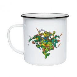 Кружка емальована Черепашки-ніндзя - PrintSalon