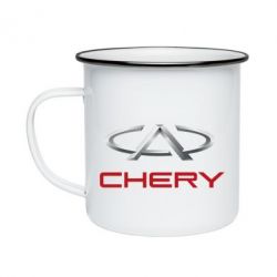 Кружка эмалированная Chery Logo - PrintSalon