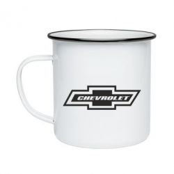 Кружка эмалированная Chevrolet Log - PrintSalon