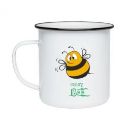 Кружка эмалированная Crazy Bee - PrintSalon