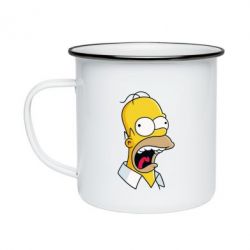 Кружка эмалированная Crazy Homer! - PrintSalon