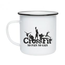 Кружка эмалированная Crossfit No pain No Gain - PrintSalon