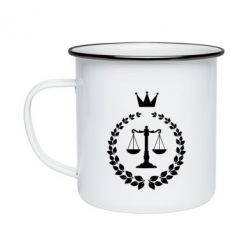 Кружка эмалированная Crown for a lawyer - PrintSalon