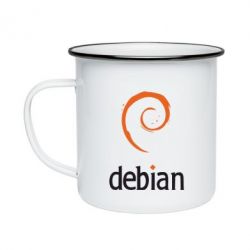 Кружка эмалированная Debian - PrintSalon