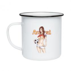 Кружка эмалированная Девушка Арсенал - PrintSalon
