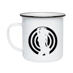 Кружка эмалированная девушка мишень - PrintSalon