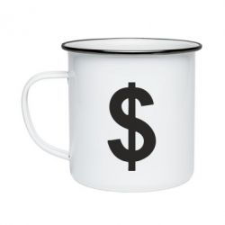 Кружка эмалированная Доллар - PrintSalon