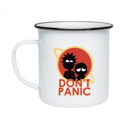 Кружка эмалированная Don't Panic - PrintSalon