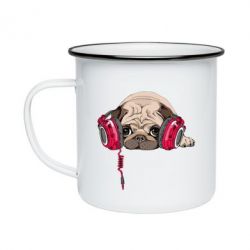 Кружка эмалированная Doug the pug - PrintSalon
