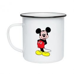 Кружка эмалированная Довольный Микки Маус - PrintSalon