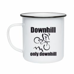 Кружка эмалированная Downhill,only downhill - PrintSalon