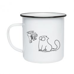 Кружка эмалированная Два кота - PrintSalon