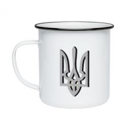 Кружка емальована Двокольоровий герб України - PrintSalon