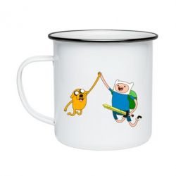 Кружка эмалированная Джейк и Фин - PrintSalon