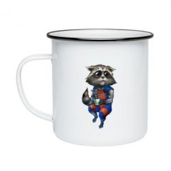 Кружка емальована Єнот Ракета і Грут - PrintSalon