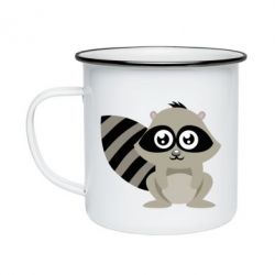 Кружка эмалированная Енот - PrintSalon