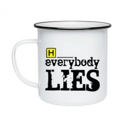 Кружка емальована Everybody LIES House - PrintSalon