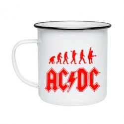 Кружка эмалированная Эволюция AC/DC - PrintSalon
