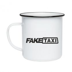Кружка эмалированная Fake Taxi Logo - PrintSalon