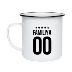 Кружка эмалированная Фамилия и номер