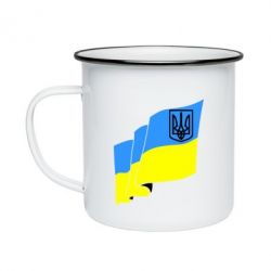 Кружка эмалированная Флаг Украины с Гербом - PrintSalon