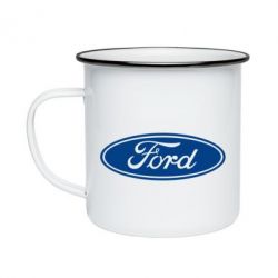 Кружка эмалированная Ford Logo - PrintSalon