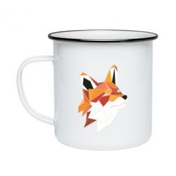 Кружка емальована Fox Triangular Art - PrintSalon