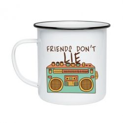 Кружка эмалированная Friends don't lie - PrintSalon