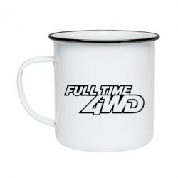 Кружка эмалированная Full time 4wd - PrintSalon