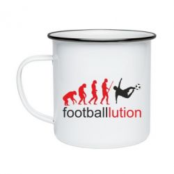 Кружка эмалированная Футбол. Эволюция - PrintSalon