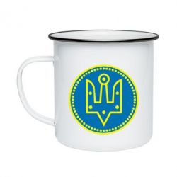 Кружка емальована Герб України у колі - PrintSalon