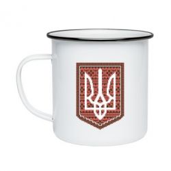 Кружка емальована Герб вишиванка - PrintSalon