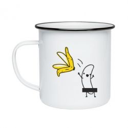 Кружка емальована Голий банан - PrintSalon