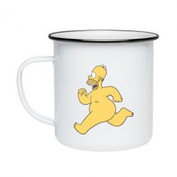 Кружка эмалированная Голый Гомер Симпсон - PrintSalon