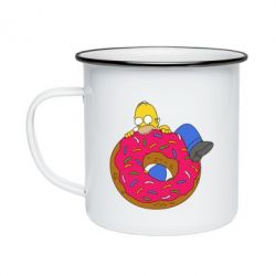 Кружка эмалированная Гомер и Пончик - PrintSalon