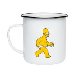Кружка эмалированная Гомер Симпсон в трусиках - PrintSalon