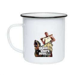 Кружка емальована GTA V Logo - PrintSalon