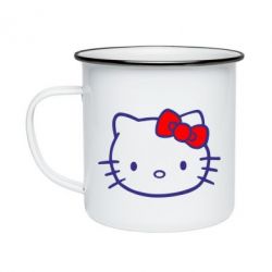 Кружка эмалированная Hello Kitty logo - PrintSalon