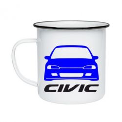 Кружка эмалированная Honda Civic - PrintSalon