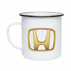 Кружка эмалированная Honda Gold Logo - PrintSalon