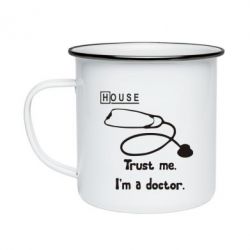 Кружка эмалированная House trust me - PrintSalon