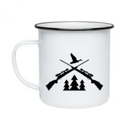 Кружка эмалированная Hunting for ducks - PrintSalon