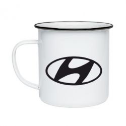 Кружка эмалированная Hyundai logo - PrintSalon