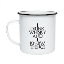 Кружка эмалированная I drink whisky and I know things - PrintSalon
