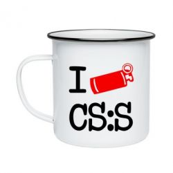 Кружка емальована I love CS Source - PrintSalon