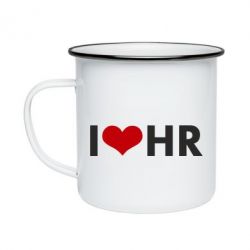 Кружка эмалированная I love HR - PrintSalon
