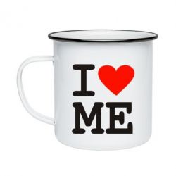 Кружка эмалированная I love ME - PrintSalon